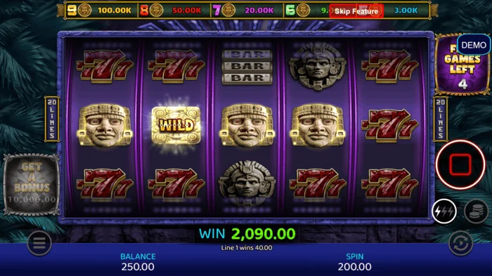 Mayan Madness - win in the bonus game